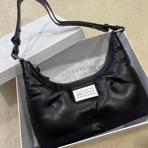 Maison Martin Margiela Handbags - Maison Martin Margiela Black Padded Leather Crossbody Bag